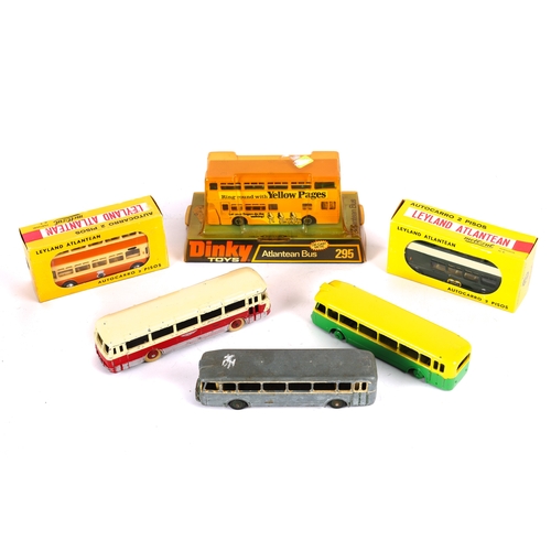 253 - A small quantity of bus models by various makers. French Dinky 29F Autocar Chausson in red & cream, ... 