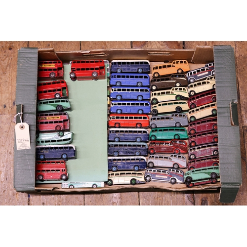 259 - 53 Dinky Toys Busses, includes Leyland Atlantean, London bus, single deck coaches, BOAC coaches. Man... 