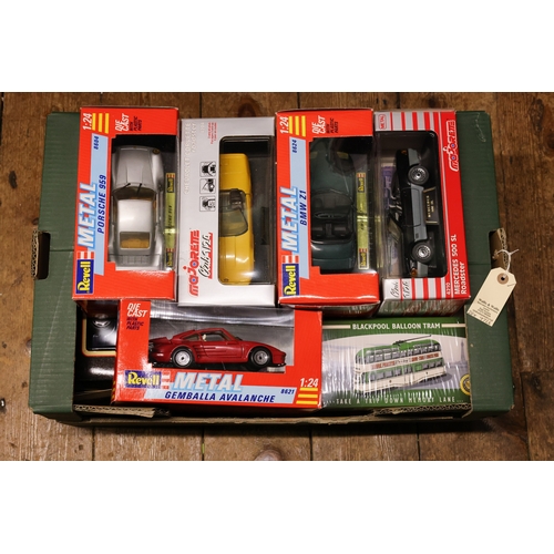 264 - 10 1:24 scale cars. 3x Revell METAL- Gamballa Avalanche (Porsche). Porsche 959 and BMW Z1. 3x Majore... 