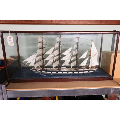 270 - A Museum quality scale model of a 4 masted Tea Clipper. Un-named but of traditional British design. ... 