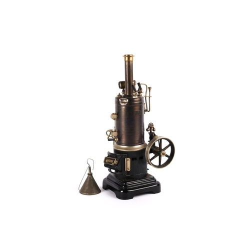 272 - An impressively large single cylinder stationary steam plant by Marklin of Germany. 35.5cm high, mou... 