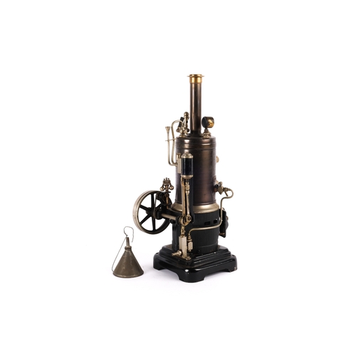 272 - An impressively large single cylinder stationary steam plant by Marklin of Germany. 35.5cm high, mou... 