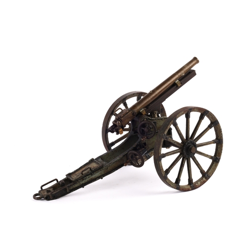 276 - A rare model of a Marklin WWI German 'Zeppelin' Field Gun. Frame/carriage made of cast metal with fi... 