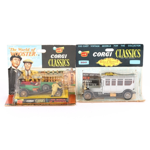 312 - 2 Corgi Classics. 1927 3 Litre BENTLEY with Bertie Wooster and Jeeves. In green and dark metallic gr... 