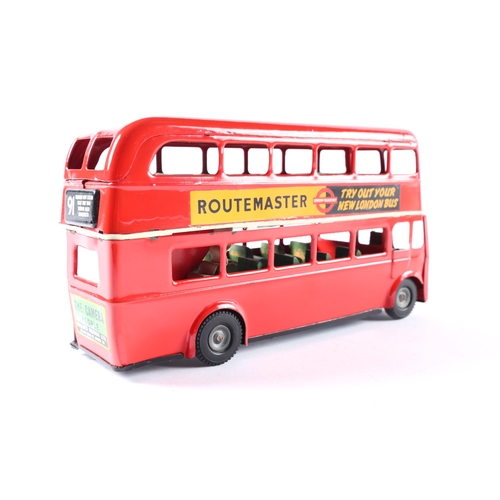 434 - A late issue Tri-ang Minic friction powered Routemaster double decker bus M214 II version. A 'push-a... 