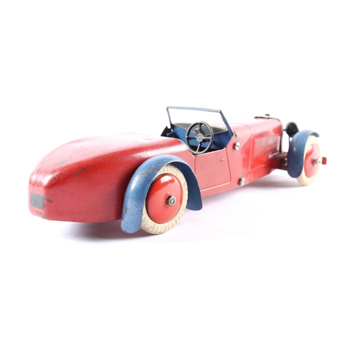 472 - A scarce 1930's No.1 Meccano Constructor Car. An example made as an open 2 seat tourer. In red with ... 