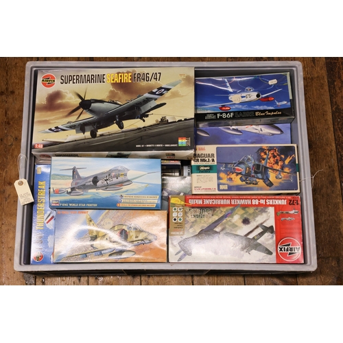 49 - 18 aviation related Model kits in 1:72 and 1:48 scale. Makes includes Airfix, Matchbox, Fujimi, and ... 