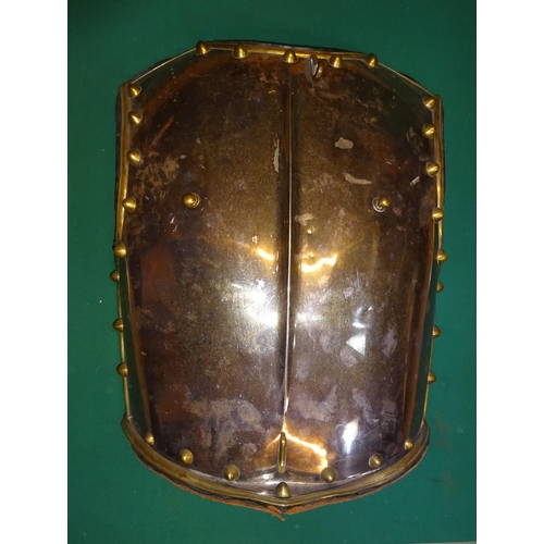 252 - A good Victorian Household Cavalry officer's cuirass, being  brass mounted plated front and back pla... 