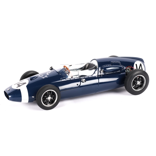 103 - A 1:18 scale Schuco Exklusiv Cooper T51 No. 14 'Winner Italian GP 1959'. Signed by Stirling Moss. Li... 