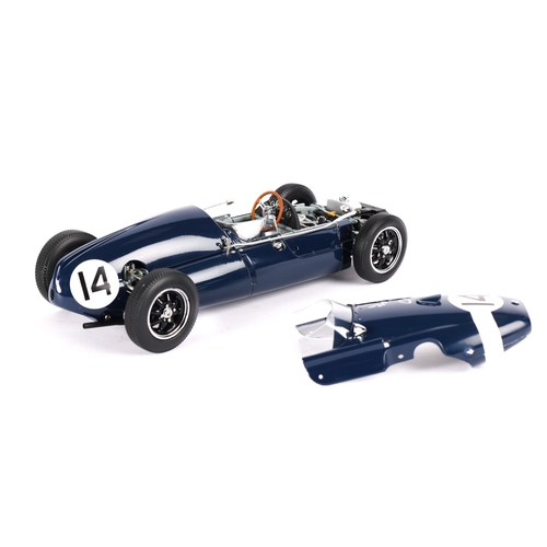 103 - A 1:18 scale Schuco Exklusiv Cooper T51 No. 14 'Winner Italian GP 1959'. Signed by Stirling Moss. Li... 