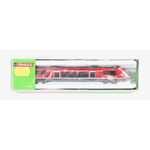 149 - ARNOLD (Hornby) HN2096 DB Regio Nahverkehrsdieseltriebwagen, (a powered streamlined railcar/coach) 6... 