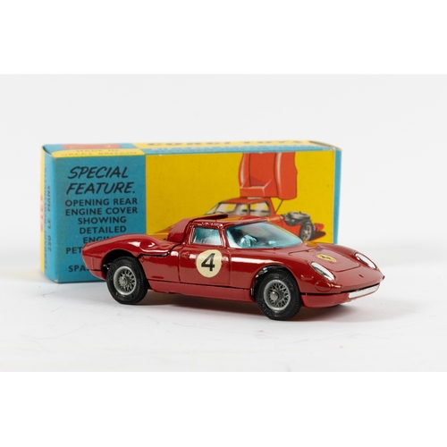 251 - Corgi Toys Ferrari 'Berlinetta' 250 Le Mans (314). In bright red with yellow flash, RN4, pale blue g... 