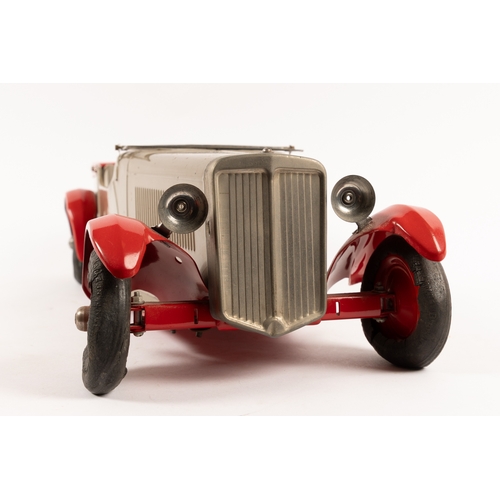 339 - An extremley rare 1937 Lines Bros Tri-ang Series M.T.4. tinplate Magic Sports Car. Impressively larg... 