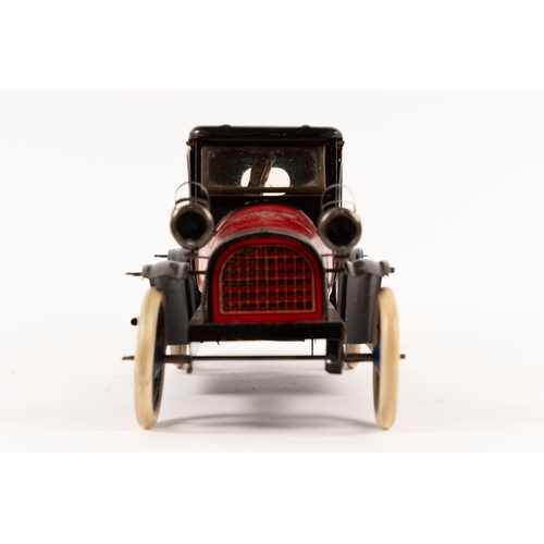 365 - A rare German tinplate clockwork Limousine by K.B.N. BAVARIA (Karl Bub Nurenberg). Finished in a dee... 