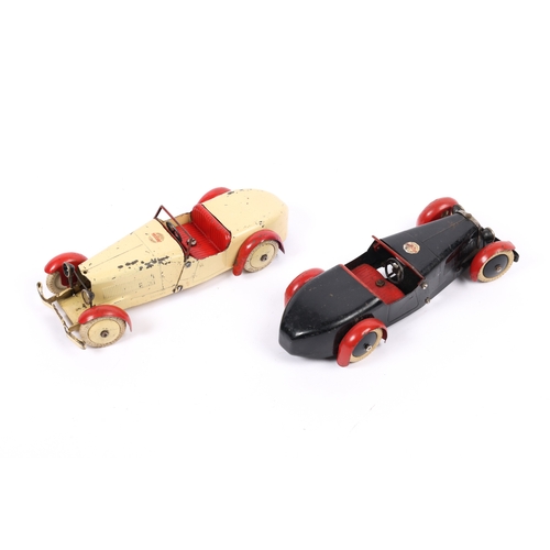 371 - 2 scarce 1930's No.1 Meccano Constructor Cars. examples made as open top round trail tourers. One in... 