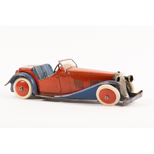 373 - A scarce 1930's No.1 Meccano Constructor Car. An example made as an open 2 seat tourer. In red with ... 