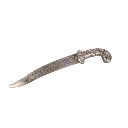 273 - An Indian khanjar, blade 11½