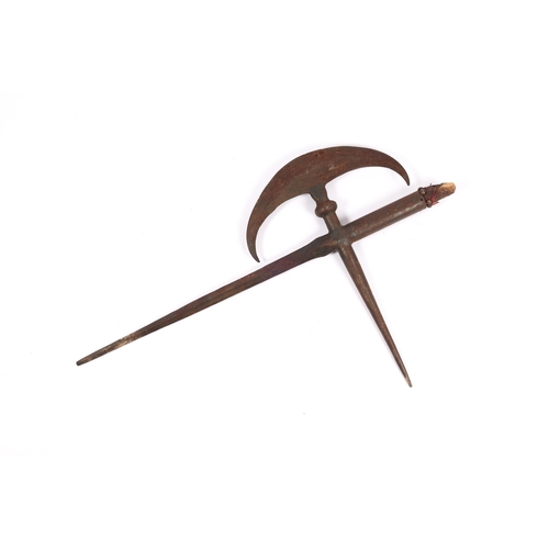 344 - An 18th Century steel halberd head, length 25