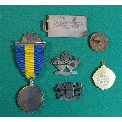 76 - Canadian Legion 1936 Vimy Pilgrimage medal, top suspender marked J R Gaunt London, VF; a Robert Simp... 