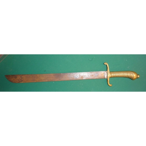 127 - A Prussian Model 1855 Infantry Pioneer sidearm, the blade stamped with crowned cypher and 