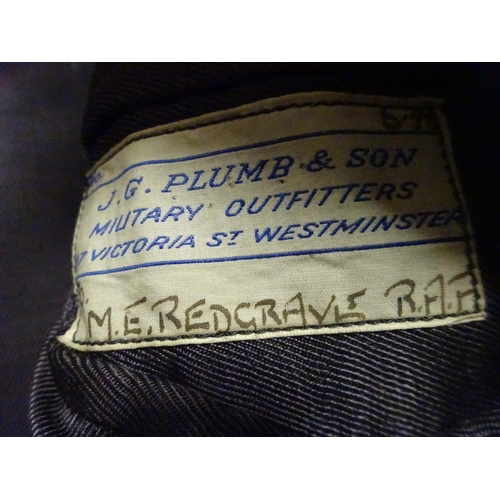 248 - A scarce WWII RAF Historic service dress jacket of Mark Evelyn Redgrave. Squadron Leader Redgrave wa... 