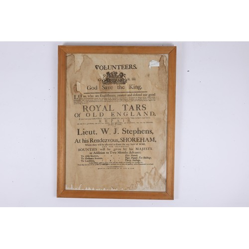 9 - A Napoleonic recruiting sign for the Royal Navy 