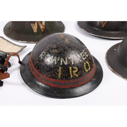 237 - 3 WWII steel helmets: Police, ARP Warden (2); also a composition helmet marked 