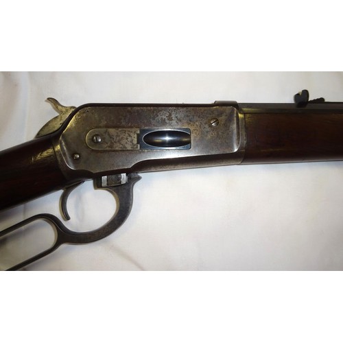 336 - **A .45-90 Winchester Model 1886 full tube magazine rifle, number 4087 (1887), octagonal barrel 26