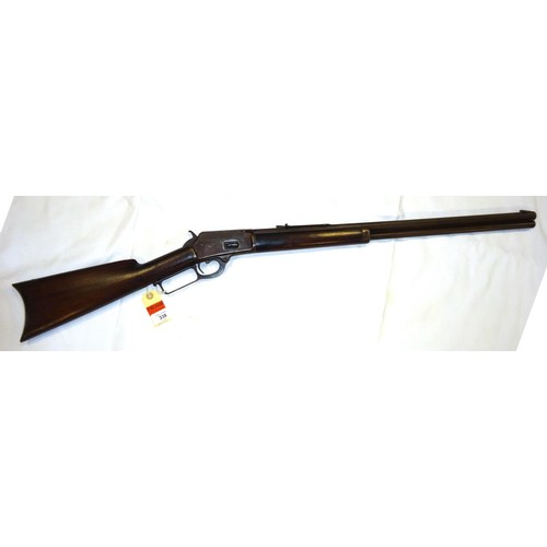 338 - ** A .44-40 WFC Marlin full tube magazine underlever rifle, number 26419, octagonal barrel 24