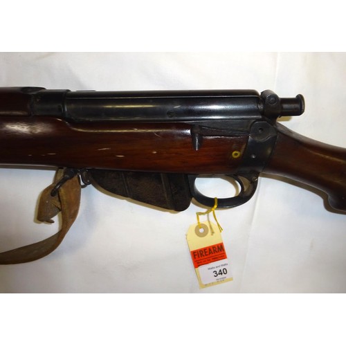 340 - ** A .303 Long Lee Enfield bolt action rifle, number FF612/119, by BSA Co, B'ham proved, with volley... 