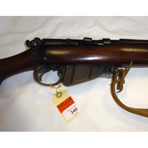 340 - ** A .303 Long Lee Enfield bolt action rifle, number FF612/119, by BSA Co, B'ham proved, with volley... 