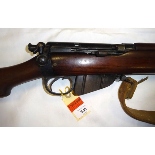 340 - ** A .303 Long Lee Enfield bolt action rifle, number FF612/119, by BSA Co, B'ham proved, with volley... 