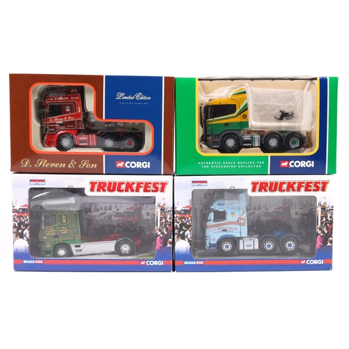 251 - 4 Corgi Limited Edition Tractor Units. 2x Truckfest series - CC13223 DAF XF Super Space cab, E A Gil... 