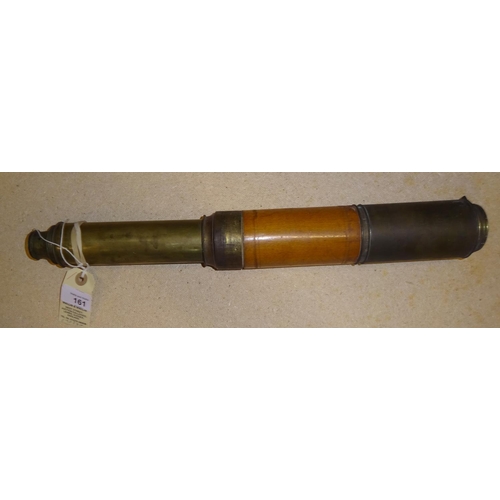 34 - A Victorian 3 draw military telescope, 1st draw marked 