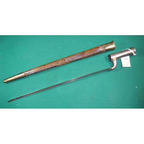 299 - A Brown Bess triangular socket bayonet with 4