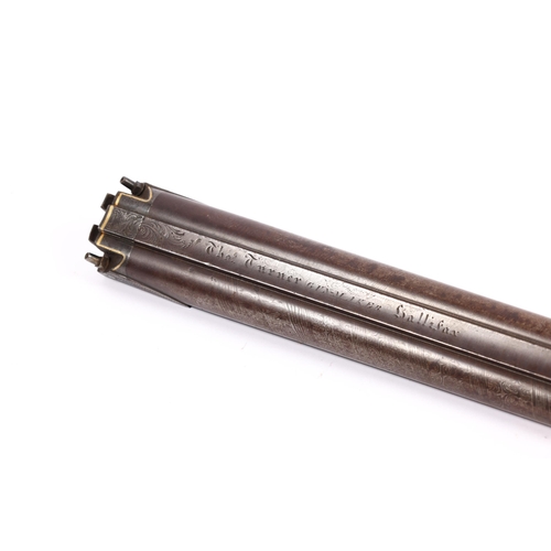 319 - A pair of good quality 14 bore barrels from a double barrelled percussion sporting gun c 1840, 29½