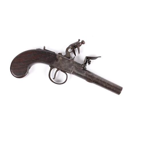 360 - A late 18th century 65 bore flintlock boxlock pocket pistol, 7