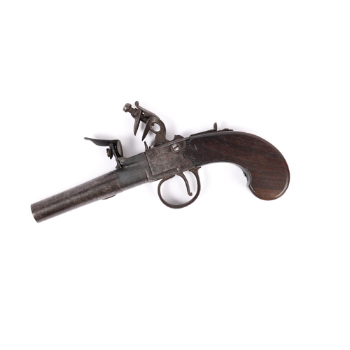 360 - A late 18th century 65 bore flintlock boxlock pocket pistol, 7