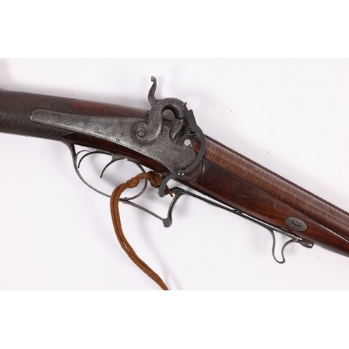 383 - An extremely rare double barrelled 22 bore percussion shotgun with Berenger's Patent safety device, ... 