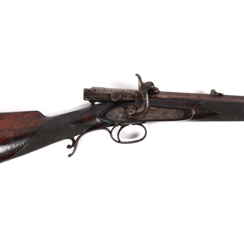 386 - A rare 60 bore Calisher & Terry breech loading percussion sporting rifle, number 252, 45