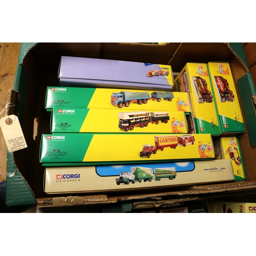 248 - 8 Corgi Classics Showmans Range etc. Scammell Highwayman Ballast With Closed Pole Trailer & Caravan ... 