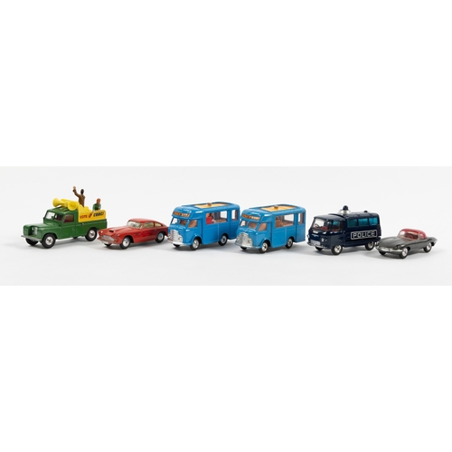 278 - 6 Corgi Toys. Smith's Karrier 'Joe's Diner' and a similar example, but the export 'Patates Frites' v... 