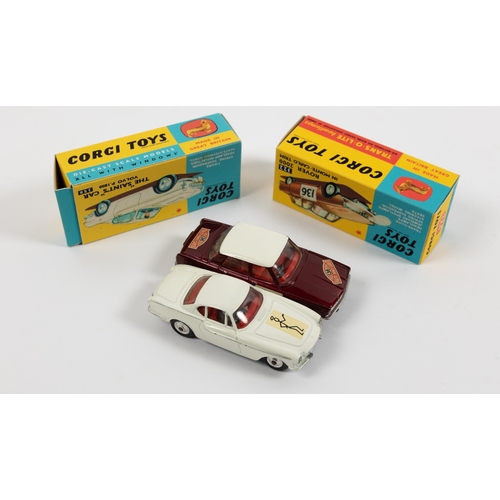 289 - 2 Corgi Toys. Rover 2000 In Monte-Carlo Trim (322). In metallic maroon with white roof and red inter... 