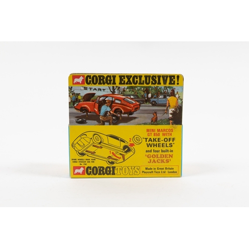 303 - Corgi Toys Mini Marcos GT850 (341). In metallic maroon with white interior, Mini Marcos decals to ea... 