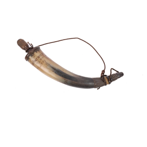 308 - An unusual and interesting Georgian powder horn, 14