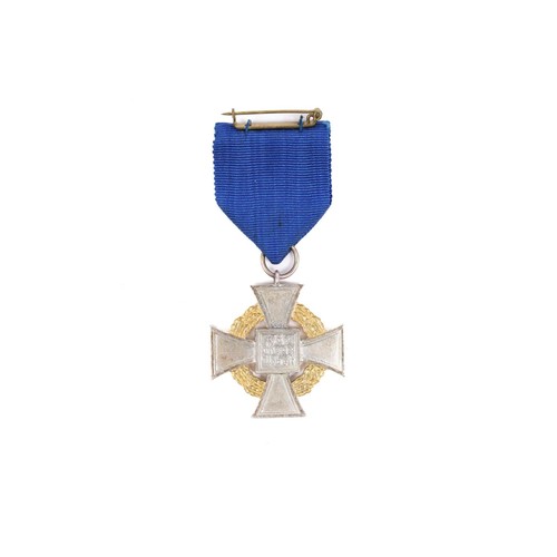 127 - A Third Reich Faithful service decoration, special grade in gilt and silver with 