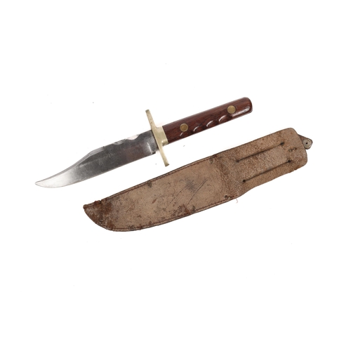 293 - A mid 20th century Bowie type knife by William Rodgers, Sheffield, clipped back blade 5¾