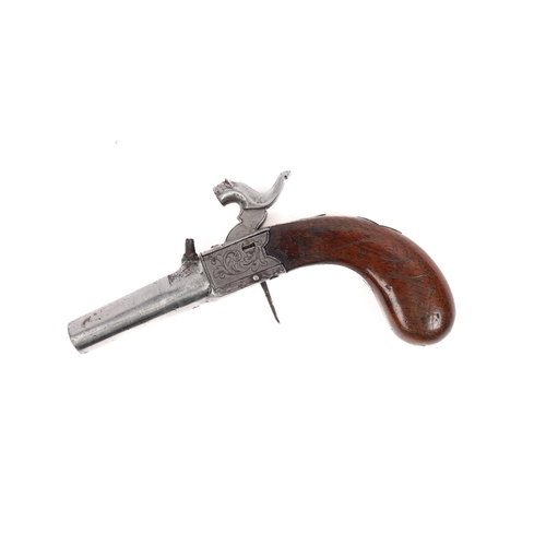 364 - A 120 bore percussion boxlock muff pistol, 4¾