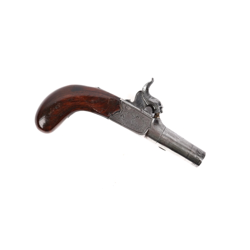 366 - A 50 bore percussion boxlock pocket pistol, 6