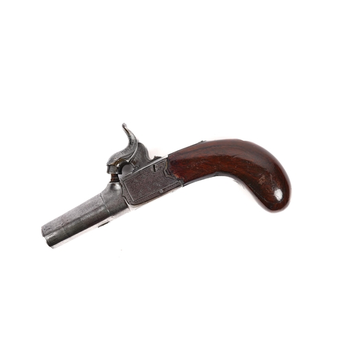 366 - A 50 bore percussion boxlock pocket pistol, 6